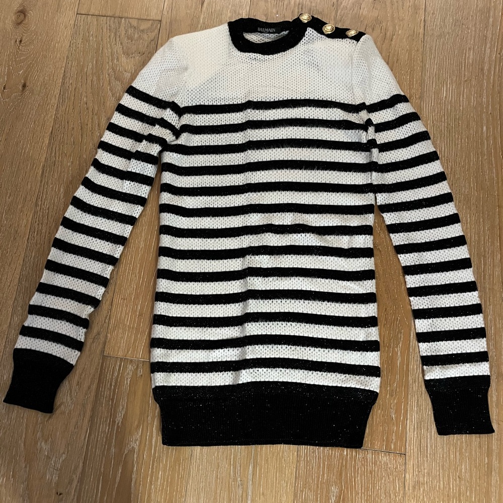BALMAIN STRIPED SWEATER